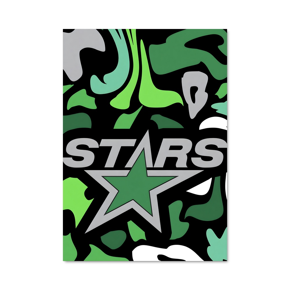 Poster Camouflage Stars